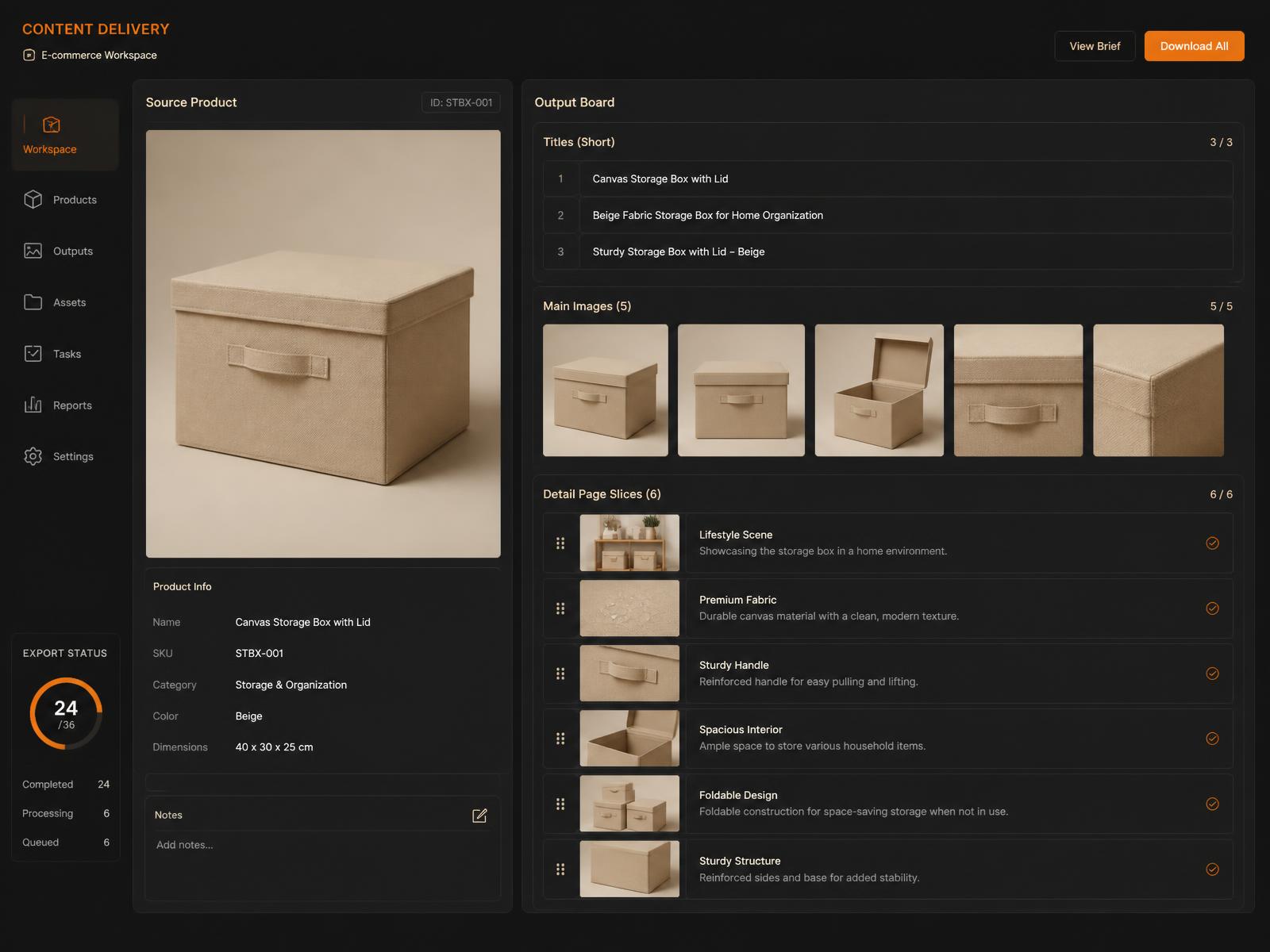 The AI Creative Agent as a digital employee turning product data into titles, main images and detail slices